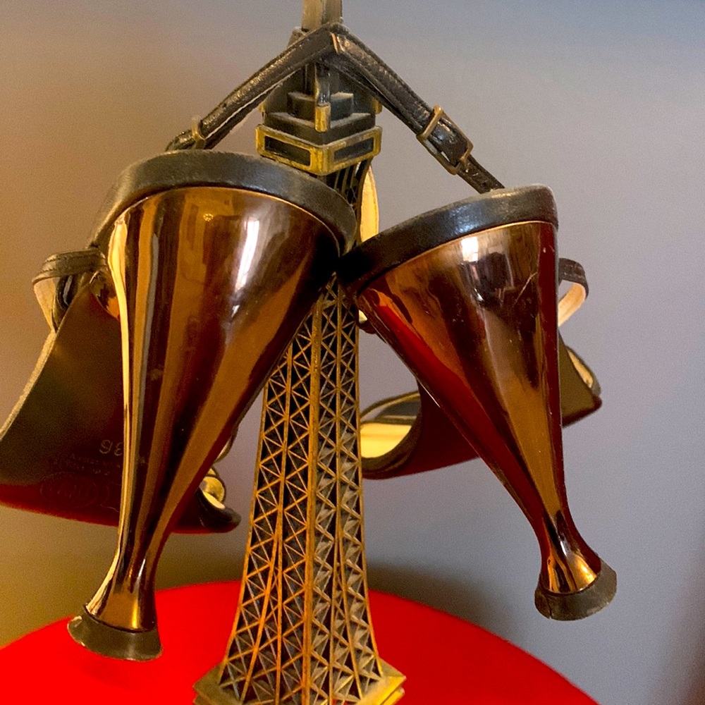 Made in 🇮🇹VTG 90’ ALDO 💯% Leather Bare Slingback Heels - Picture 6 of 15